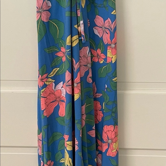 Maaji Floral Star Flower Maxi Dress Lace Up Back Medium NWT $138 - Picture 5 of 15